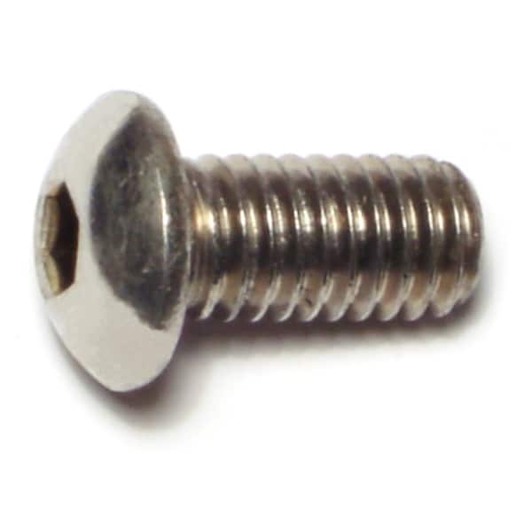 Midwest Fastener 3/8"-16 Socket Head Cap Screw, Button, Plain 18-8 Stainless Steel, 3/4 in Length, 6 PK 72071 - main